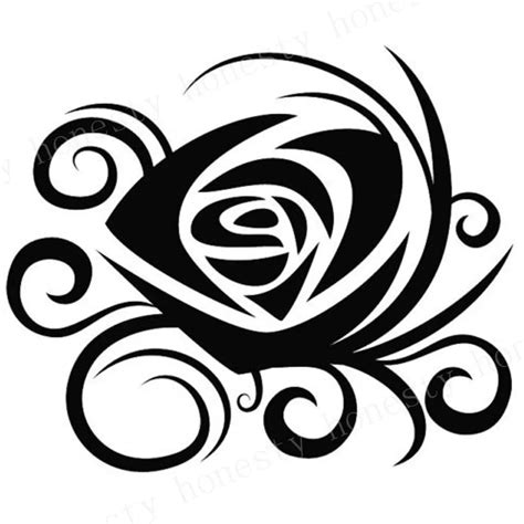 Tribal Rose Car Wall Home Glass Window Door Car Sticker Laptop Auto ...