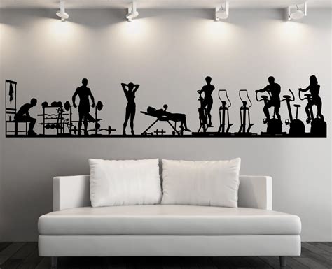 Large Vinyl Decal Wall Sticker Fitness Gym Sport Athletic Interior Dec ...