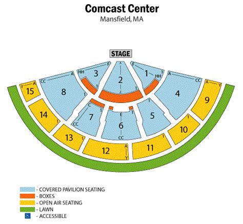 xfinity center seating chart