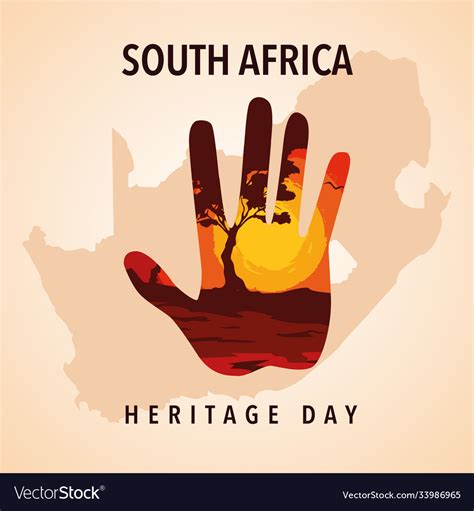 South africa heritage day poster Royalty Free Vector Image