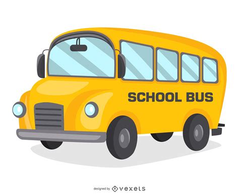 School Bus Cartoon Design Vector Download