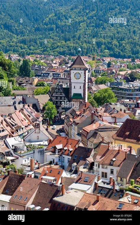 View of the city of Freiburg in the Black Forest, Germany Stock Photo ...