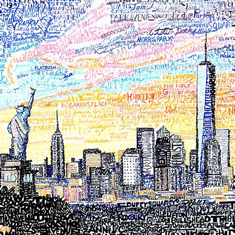 New York City Skyline | Framed NYC Wall Art | Art of Words