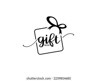 Letter Gift Box Initial Handwriting Vector Stock Vector (Royalty Free) 2239854685 | Shutterstock