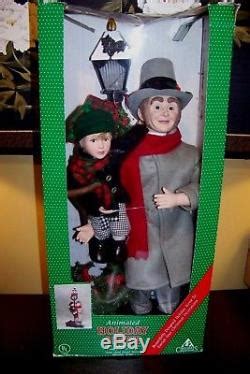 Holiday Creations Scrooge 36 Bob Cratchit & Tiny Tim Animated Christmas