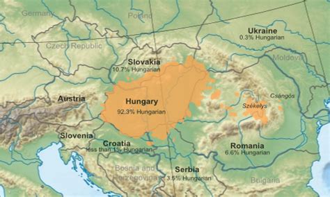 Where The Hungarian Language is Spoken Compared to... - Maps on the Web