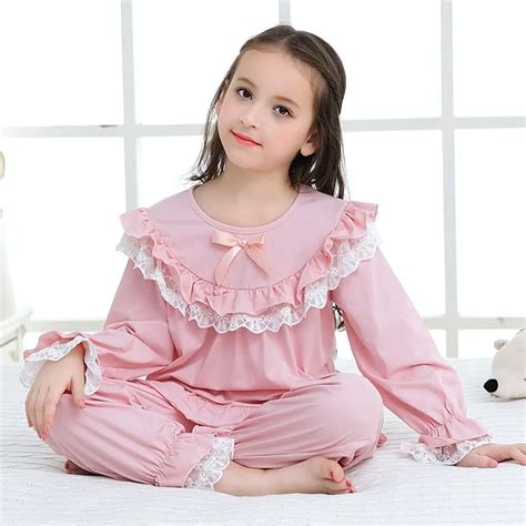 Aliexpress.com : Buy New Autumn Girl Pajama Set Kids Home Cloth Girls Pyjamas Cotton Long Sleeve ...