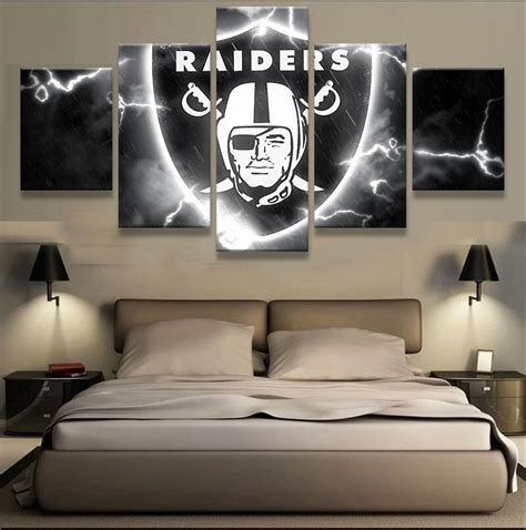 Oakland Raiders Wall Art Cheap For Living Room Wall Decor – 4 Fan Shop