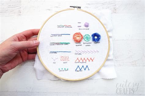 Embroidery Stitches Guide - Cutesy Crafts