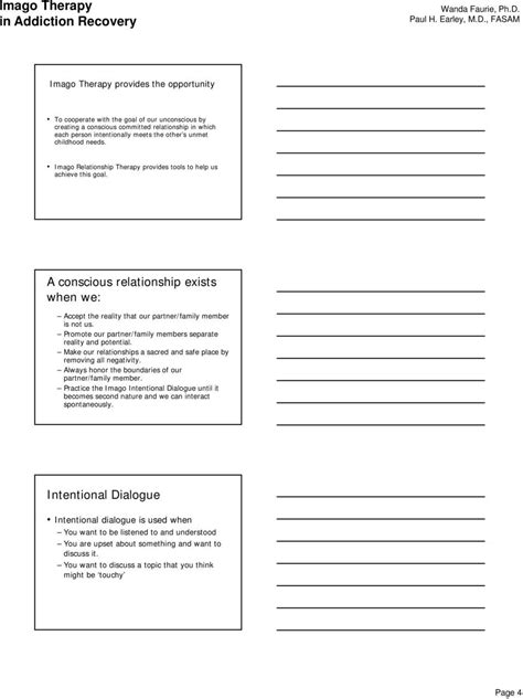 Printable Imago Therapy Worksheets