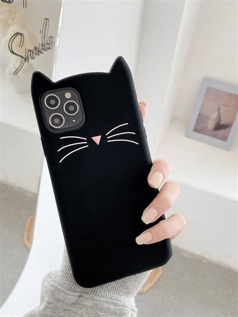 Cartoon Cat Pattern Phone Case | Girly phone cases, Pattern phone case ...