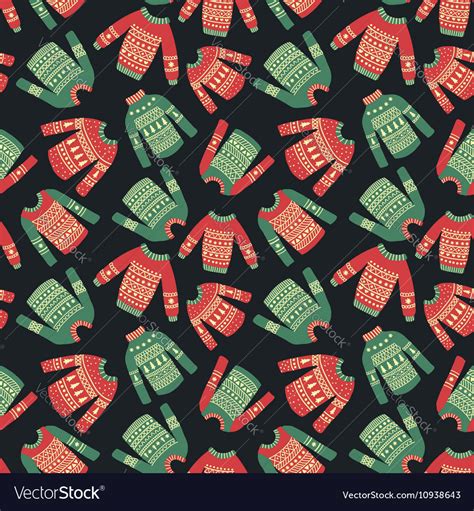 Christmas sweater pattern Royalty Free Vector Image