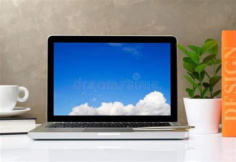Office desk from above stock image. Image of order, keyboard - 112982819