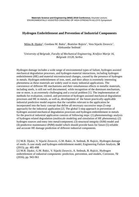 (PDF) Hydrogen Embrittlement and Prevention of Industrial Components