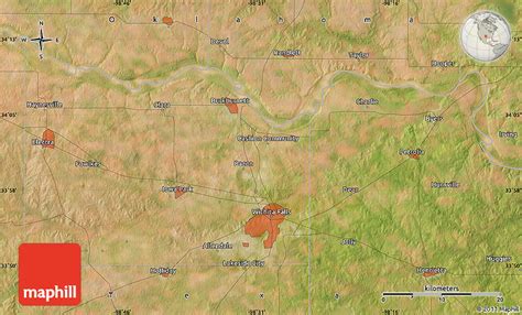 Satellite Map of Henrietta