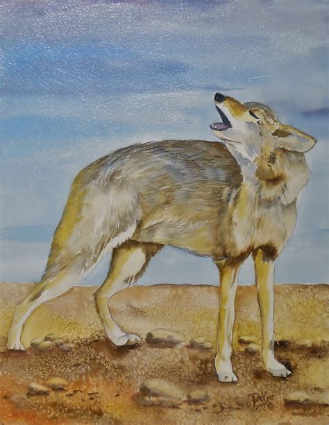 Coyote Painting at PaintingValley.com | Explore collection of Coyote ...