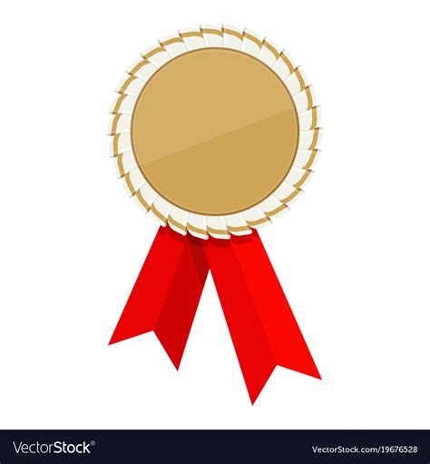 Golden ribbon awards template Royalty Free Vector Image