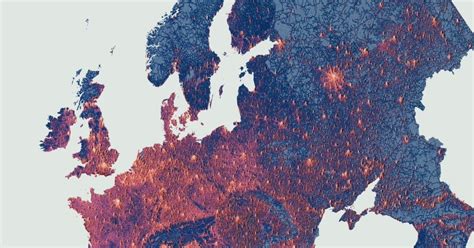 Map of population density and construction in Europe — idealista/news ...