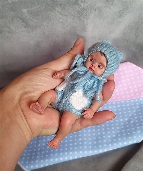 Silicone reborn baby boy full body mini Liam 5 inch painted in 2020 ...