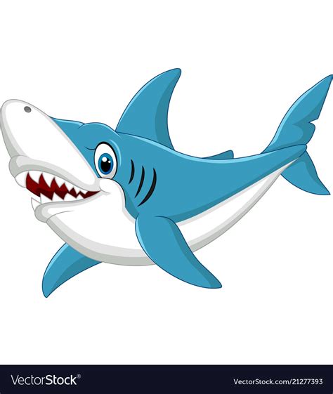 Shark cartoon Royalty Free Vector Image - VectorStock