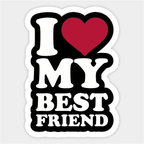 I heart my best friend sticker | Etsy