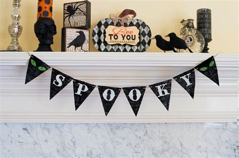 Spooky Banner Spooky Halloween Banner Halloween Burlap | Etsy