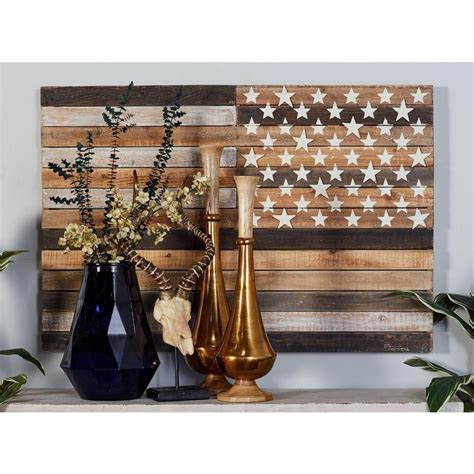 20 Photos Wooden American Flag Wall Art