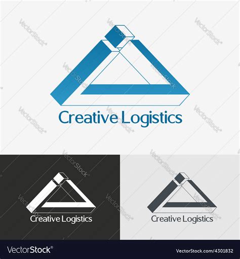 Triangle impossible logo design template Vector Image