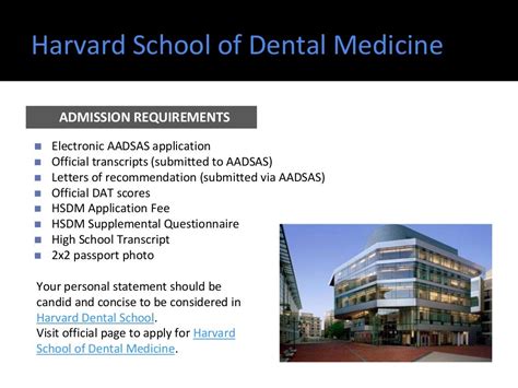 Top dental schools - admission requirements