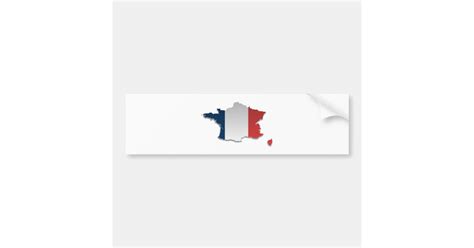 France Flag Map_2 Bumper Sticker | Zazzle