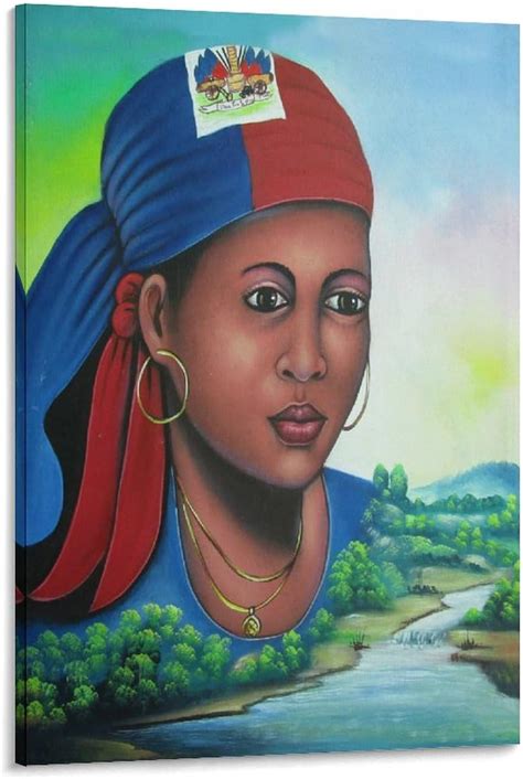 Amazon.com: Art Poster Haiti Africa Traditional Woman Painting Portrait Wall Decor Art Wall Art ...