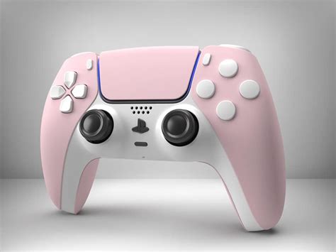 Pink White Soft Touch Limited Edition Custom PS5 Playstation Dualsense Controller Playstation 5 ...