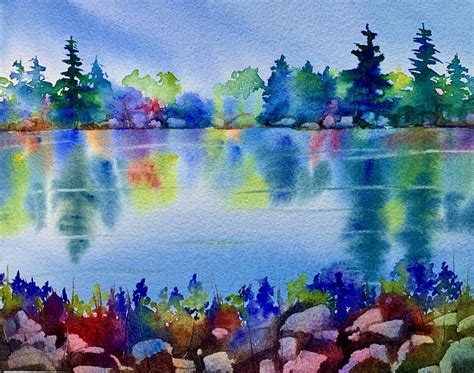 Learn To Paint Water Reflections in A Watercolor Landscape | Eva ...