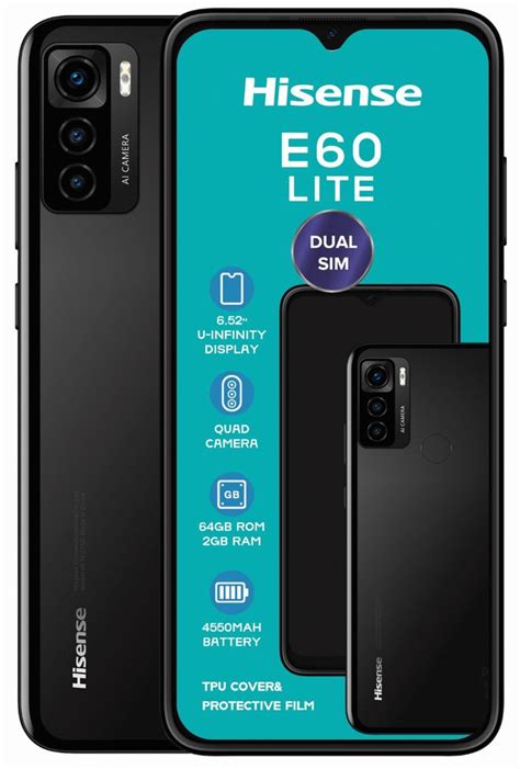 Hisense E60 Lite 64GB Dual Sim - Black | Shop Today. Get it Tomorrow! | takealot.com