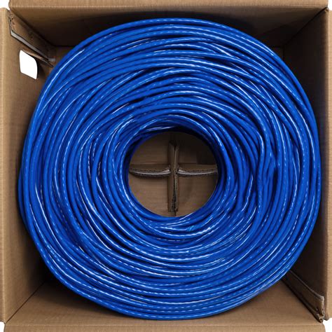 CAT6 1000FT UTP Cable Solid 23AWG Blue 550MHz Network Ethernet Bulk Wire LAN | eBay