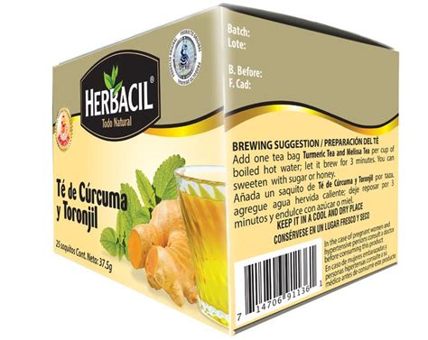 Herbacil Te De Curcuma Y Toronjil con 25 pz - H-E-B México