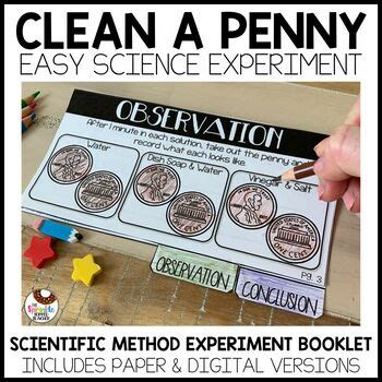 Clean a Dirty Penny Science Experiment | Scientific Method | TpT