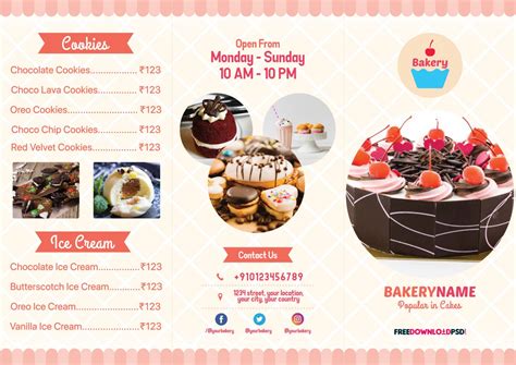 Bakery Menu Card | FreedownloadPSD.com