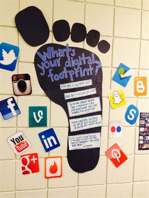 Create this digital footprint replica for the computer or technology theme classroom! | Digital ...