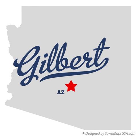 Map of Gilbert, AZ, Arizona