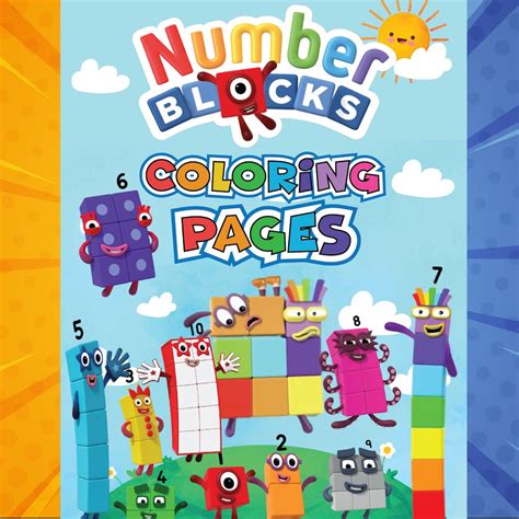 Number Blocks Coloring Pages, Number Blocks Coloring Book PDF - Etsy