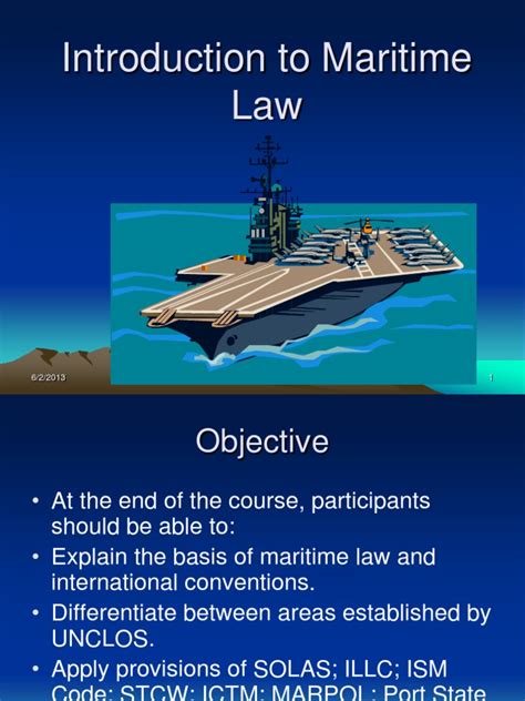 1. Introduction to Maritime Law | Admiralty Law | Public International Law