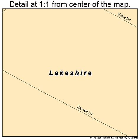 Lakeshire Missouri Street Map 2940088