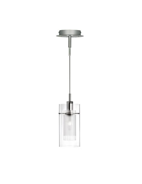 Searchlight Duo I Pendant Chrome & Double Glass