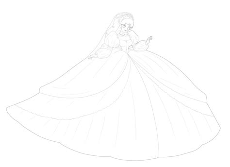 Cartoon Ball Gown - Cinderella 12 Lineart by Jua88 on DeviantArt