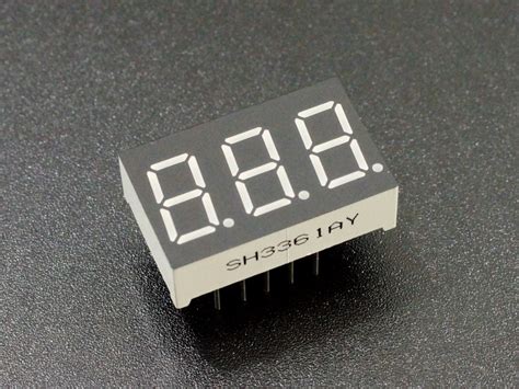 LED 7-Segment 0.36" CC 3-Digit - ProtoSupplies