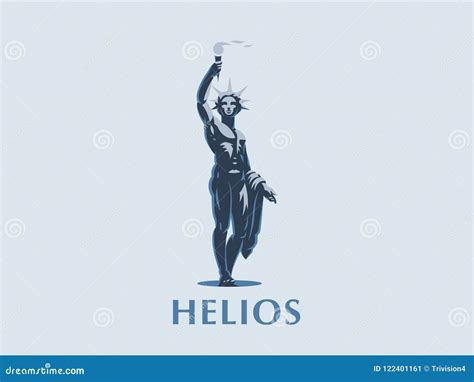 Helios the sun god. stock vector. Illustration of engraving - 122401161