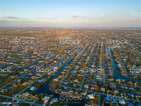 Aerial Photo Residential Neighborhoods In Cape Coral Florida Usa Stock Photo - Download Image ...