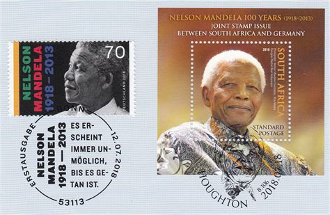 My stamp collection: Nelson Mandela Stamps from Germany and South Africa