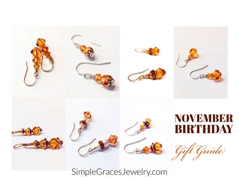 Unique November Birthstone Earrings | Topaz | Earrings | Gift Ideas